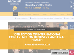 10th Edition of International Conference on Dentistry and Oral Health (Rome, 13-15 martie 2025)