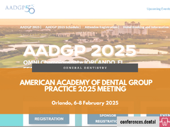 American Academy of Dental Group Practice 2025 Meeting (Orlando, 6-8 February 2025)