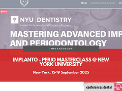 Mastering Advanced Implantology and Periodontology (New York City, 15-19 September 2025)