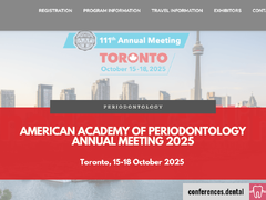 American Academy of Periodontology Annual Meeting (Toronto, 15-18 October 2025)